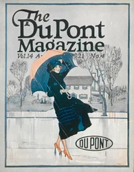 Quelque chose de nouveau dans les vêtements de sport, couverture du DuPont Magazine, avril 1921