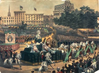 Défilé de la Saint-Patrick en Amérique, Union Square, années 1870