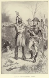 Tecumesh réprimande le général Proctor (litho)