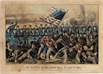 La bataille de Malvern Hill, Va., 1er juillet 1862, pub. par Currier & Ives, vers 1862
