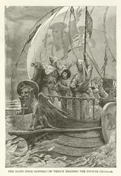 Le doge aveugle Dandolo de Venise à la tête de la quatrième croisade