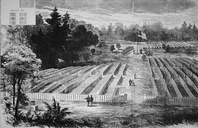 Le cimetière du camp de prisonniers de guerre à Andersonville