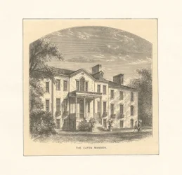 Le manoir Caton, vers 1870 (gravure)