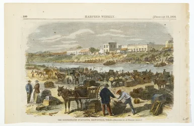 Les Confédérés Évacuant Brownsville, Texas, vers 1864
