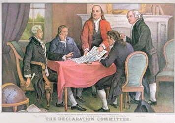 Le comité de la Déclaration, publié par Currier & Ives, New York