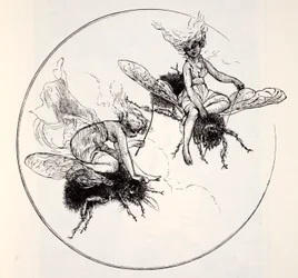 Les fées, tiré de The World Guide to Gnomes, Fairies, Elves and Other Little People de Thomas Keightley (1789-1872), publié en 1880