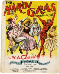 La marche et le two-step du Mardi Gras [couverture de la partition], 1897