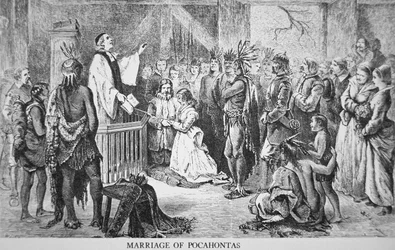 Le mariage de Pocahontas (c.1595-1617) 1614