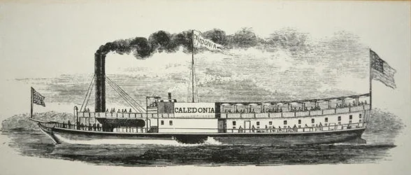 Le bateau à roues latérales du Mississippi 