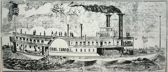 Le bateau à roues latérales du Mississippi 