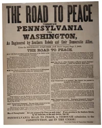 La route vers la paix à travers la Pennsylvanie via Washington, conçue par les rebelles du Sud et leurs alliés démocrates, King & Baird (1839-1876), 7 septembre 1863