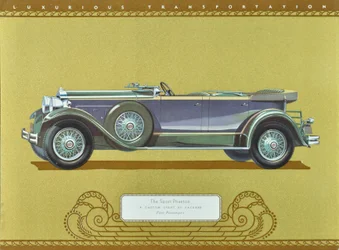 The Sport Phaeton, A Custom Eight by Packard, pub.1930 (litho couleur)