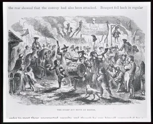 Les émeutes du Stamp Act à Boston, 25 août 1765, de 