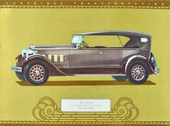 The Touring, A Custom Eight by Packard, pub.1930 (litho couleur)