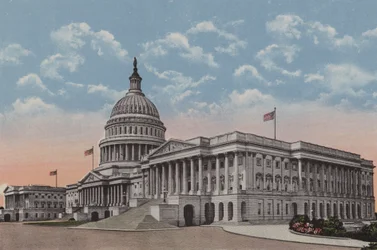 Le Capitole des États-Unis, Washington DC (lithographie couleur)