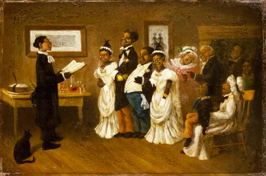 Le mariage, vers 1850