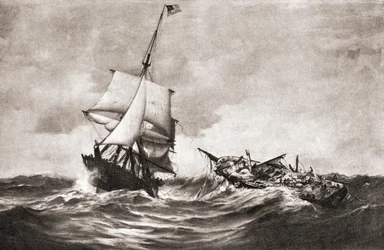 La capture du HMS Frolic par le sloop de guerre USS Wasp, une action navale menée dans l