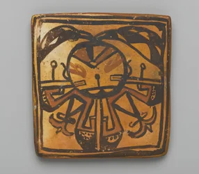 Carreau, fabriqué à Mesa, Arizona par le peuple Hopi