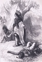 Uncas et Miantonomoh (1643), illustration de l