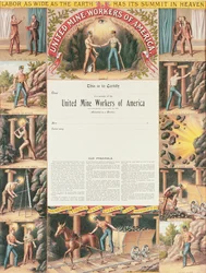 Certificat des United Mine Workers, 1890