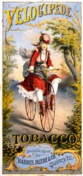 Publicité pour le magazine de tabac Vélocipède
