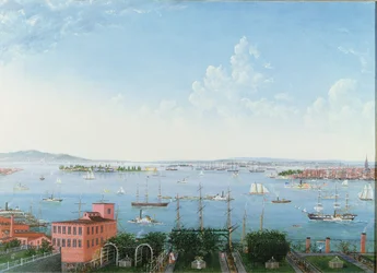 Vue du port de New York depuis Brooklyn Heights, c.1860