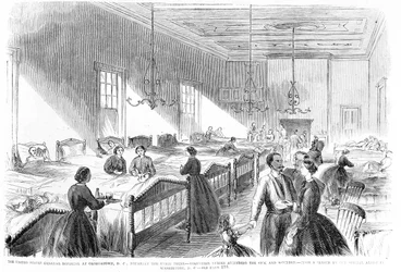 Infirmières bénévoles soignant les malades à l