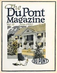 Femme et chien, couverture du DuPont Magazine, juin 1920