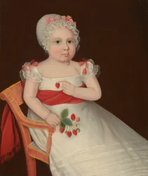 La jeune fille aux fraises, vers 1830 (huile sur toile)