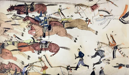 Bataille de Little Bighorn, Montana, USA, 25-26 juin 1876 vers 1900