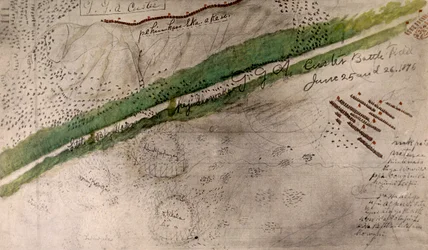 Carte topographique du champ de bataille de Little Big Horn