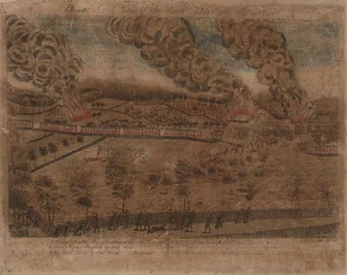Les Batailles de Lexington et Concord : Planche I, La Bataille de Lexington, 19 avril 1775. Planche II, Vue de la ville de Concord. Planche III : L