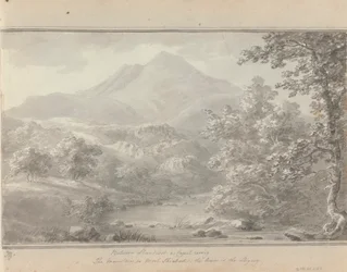 Vues en Angleterre, Écosse et Pays de Galles : Entre Llanrwst et Capel Cerrig, La montagne est Moel Shiabod, La rivière est Lligwy