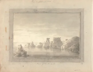 Vues en Angleterre, Écosse et Pays de Galles : Ruines du château de Dunbar, HG/Tour en Écosse