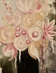 Bouquet abstrait aux couleurs douces
