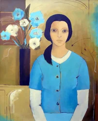 Madonna avec des fleurs