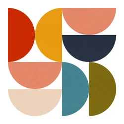 Jeux de couleurs géométriques du milieu du siècle 4