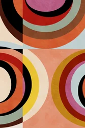 Couleurs chaudes - Géométrie Bauhaus 3
