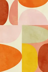Géométrie aux tons pastel chaleureux