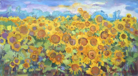 Champ de tournesols dorés