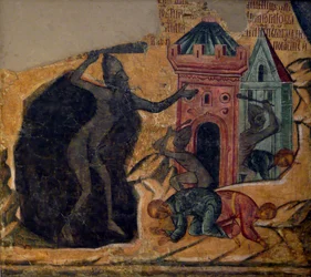 Le Jugement dernier. Fresque du couvent de Novodievitchi, 1654