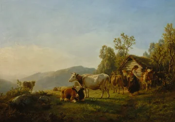 Laitières avec des vaches