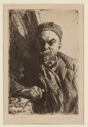 Portrait du poète Paul Verlaine (1844-1896)