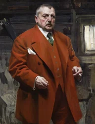 Autoportrait en rouge (1915, huile sur toile).