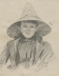 Ada Lymon (Femme avec un grand chapeau)