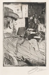 Albert Besnard et son modèle