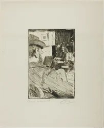 Albert Besnard et son modèle