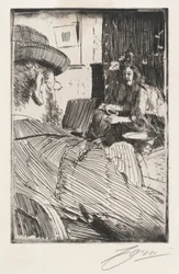 Albert Besnard et son modèle