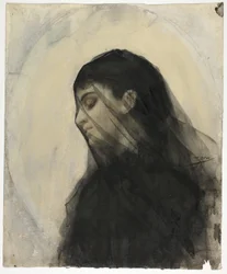 Tête de femme voilée