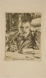 Autoportrait avec inscription